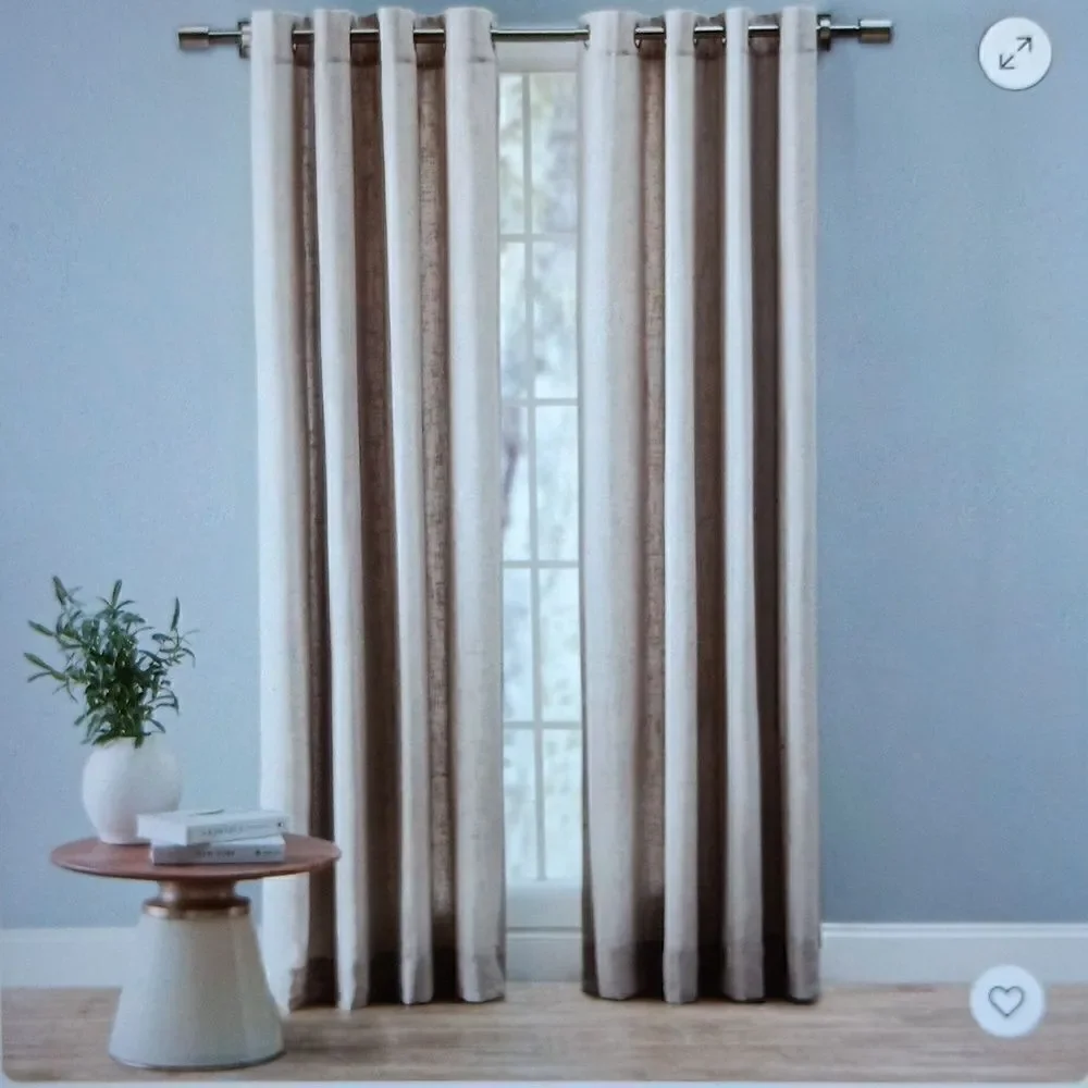 New Castle Lined Grommet Panel‎ Size: 52x63 Grey New 2 Packages